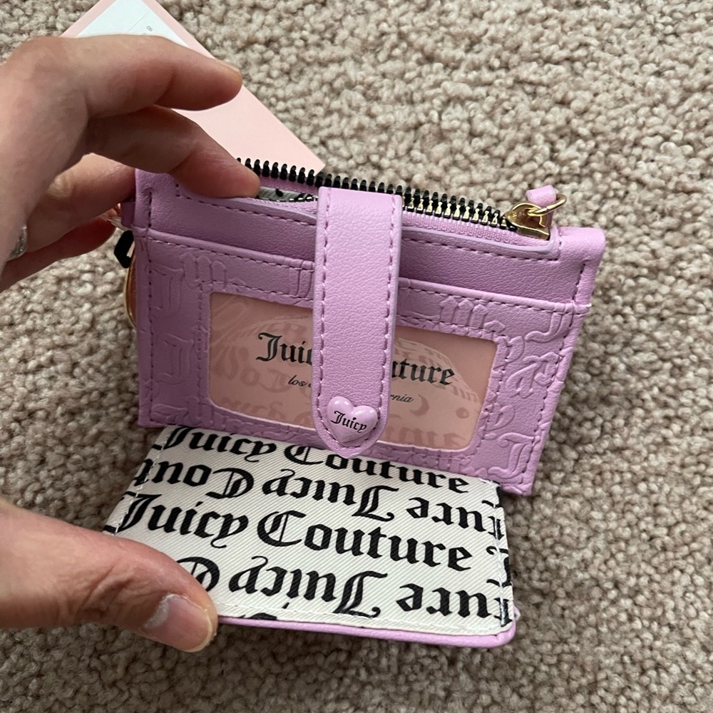 JUICY COUTURE Heartless Elongated Card Case with Keyring Fondant Pink Color - Picture 4 of 5